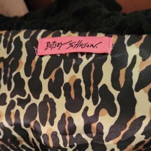 Betsey Johnson Animal Print Scarf with Black and Brown